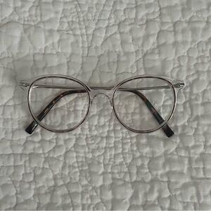 Chic Silver Round Eyeglasses